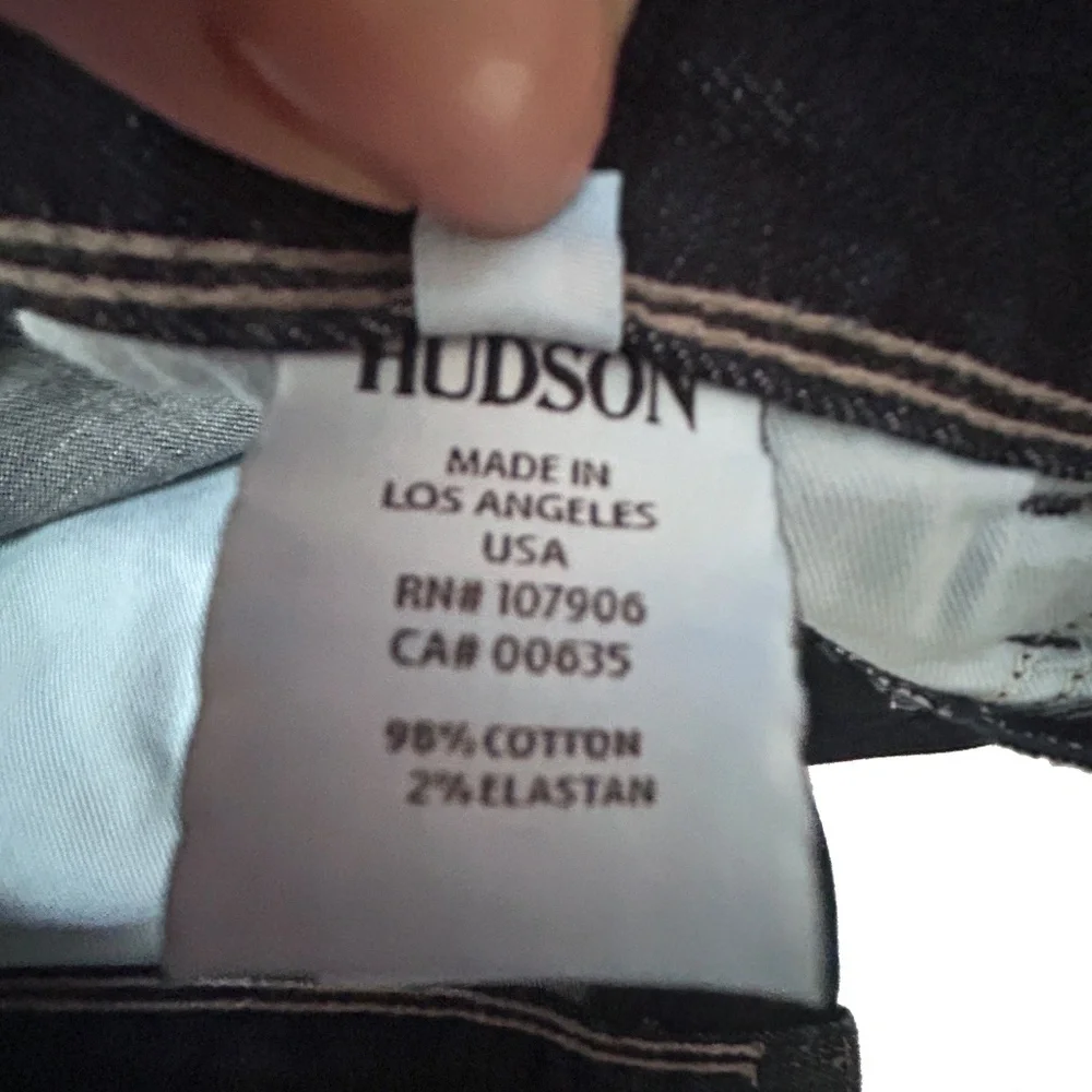 HUDSON Jeans Pants Dark Wash Mid-Rise Slouch Button Fly Vintage Y2K Made in USA - Picture 11 of 16